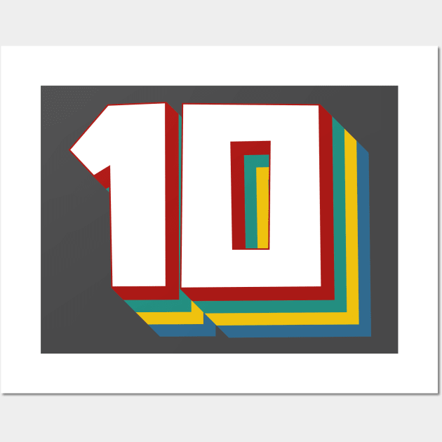 Number 10 Wall Art by n23tees